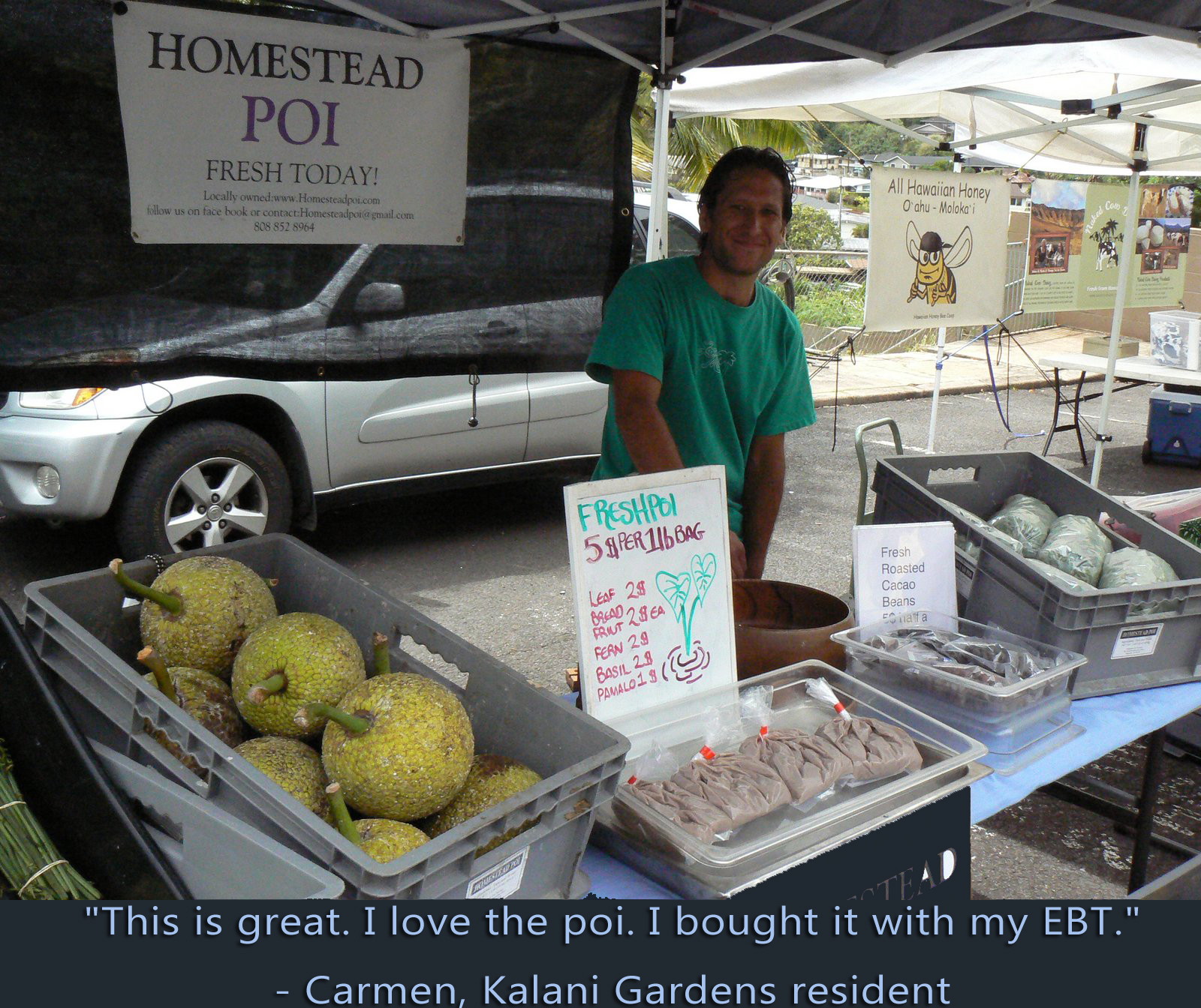 Homestead poi - kalani gardens pop-up market 4-15-12